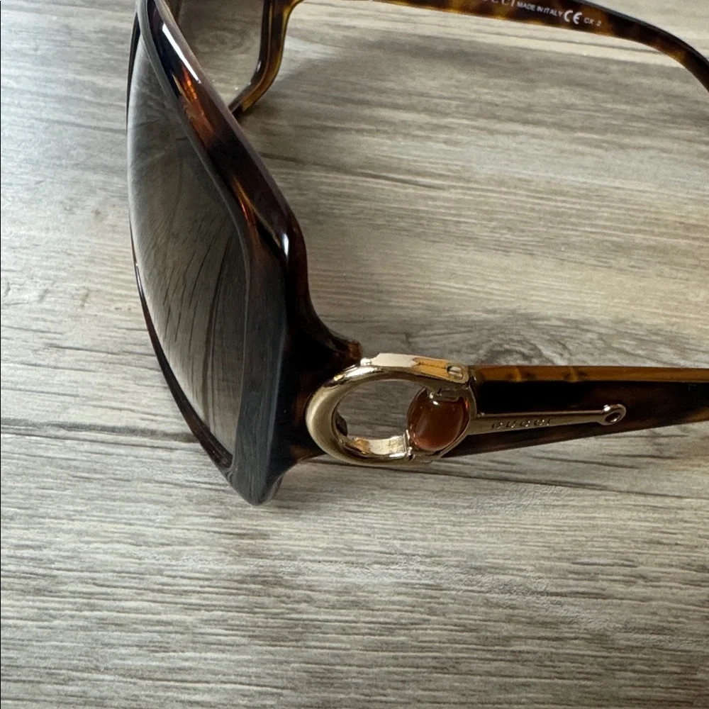 Gucci Oversized Tortoise Brown Gradient Butterfly Sunglasses GG Logo